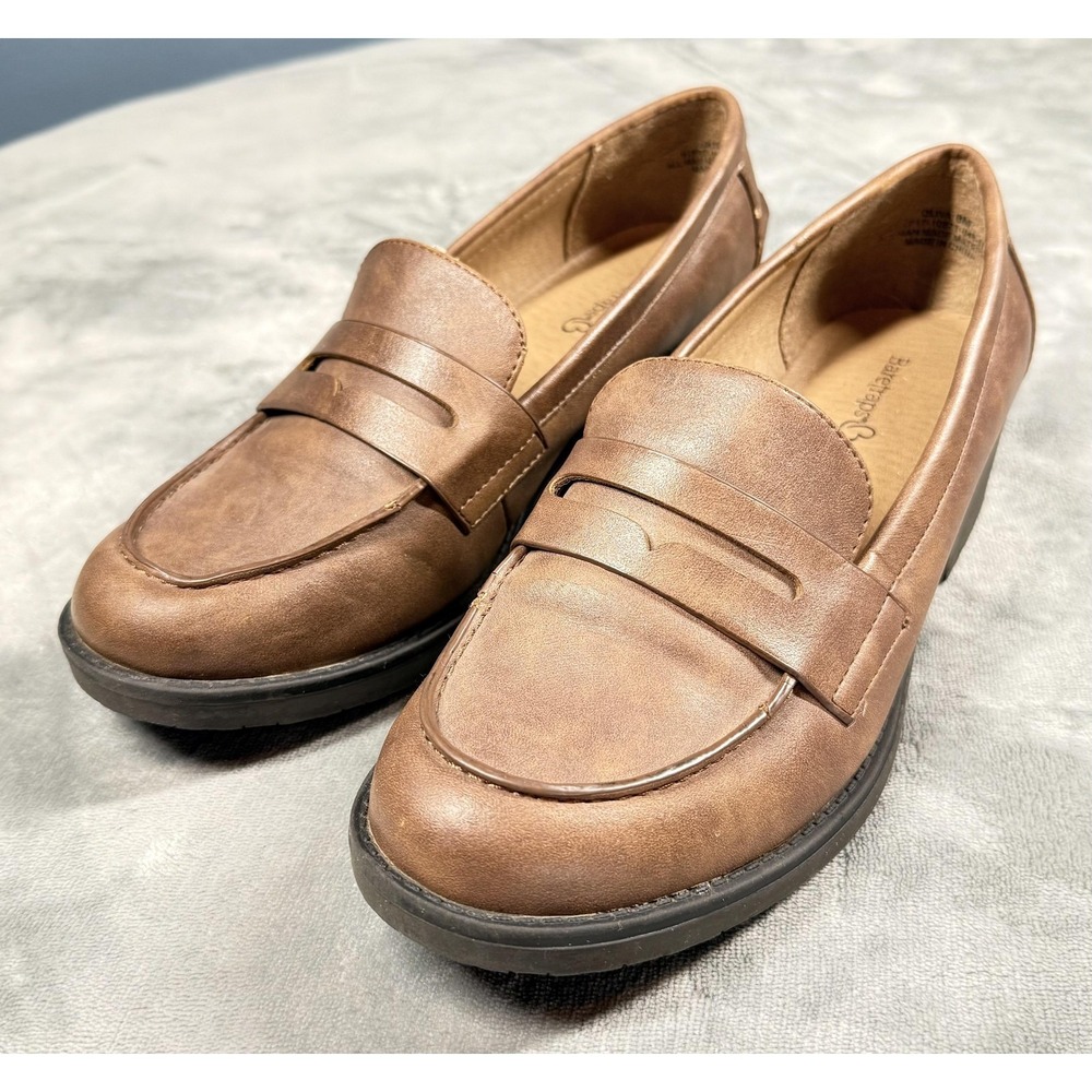 Baretraps Shoes Womens Size 8 Brown Oliva Loafer Slip On Comfort Workwear
